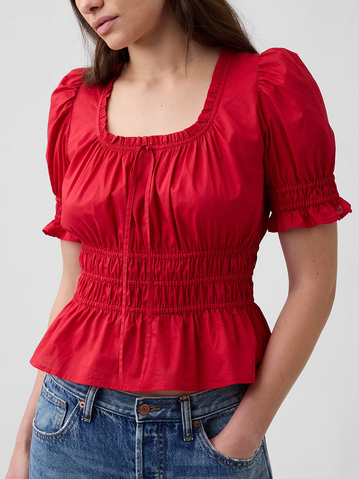 Image number 4 showing, Smocked Puff Sleeve Top