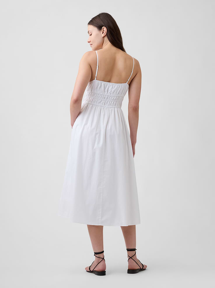 Image number 2 showing, Smocked Tie-Front Midi Dress