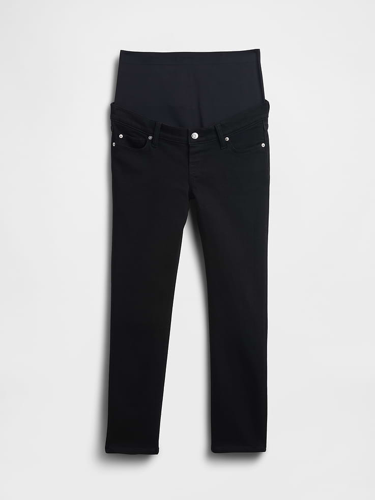 Image number 5 showing, Maternity Full-Panel Slim Ankle Jeans