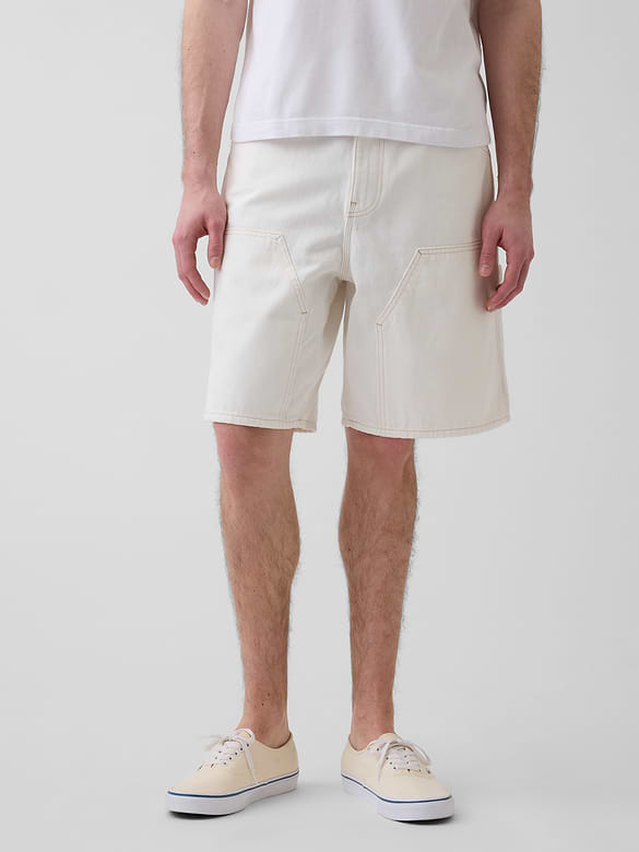 9" Loose Denim Carpenter Shorts