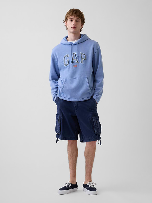 VintageSoft Oversized Americana Logo Hoodie