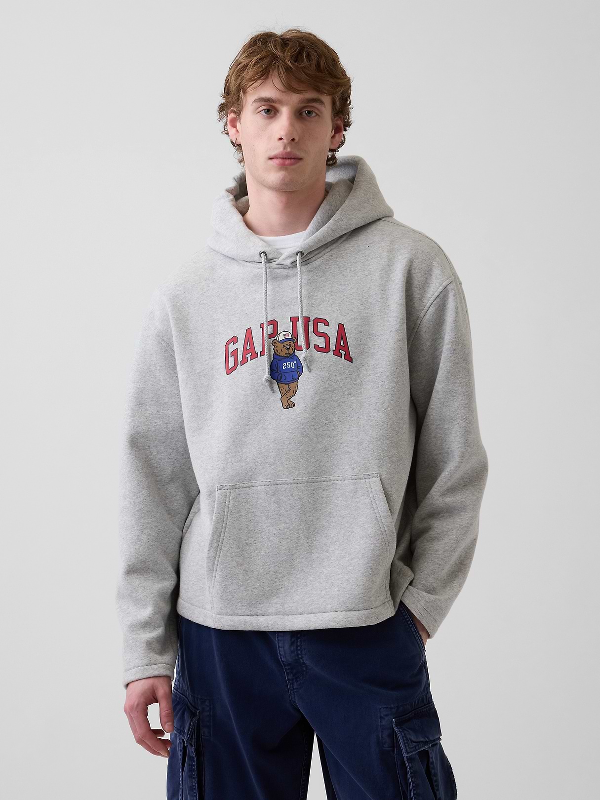 VintageSoft Oversized Americana Logo Hoodie | Gap