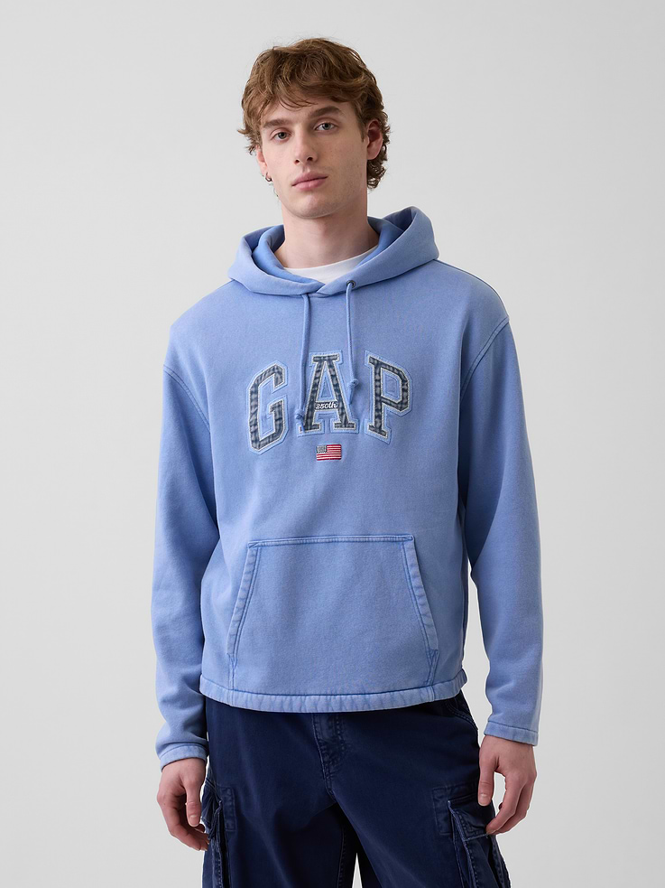 Image number 1 showing, VintageSoft Oversized Americana Logo Hoodie