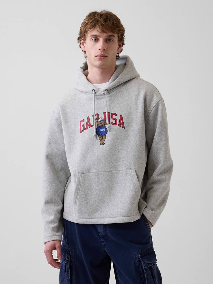 Image number 1 showing, VintageSoft Oversized Americana Logo Hoodie