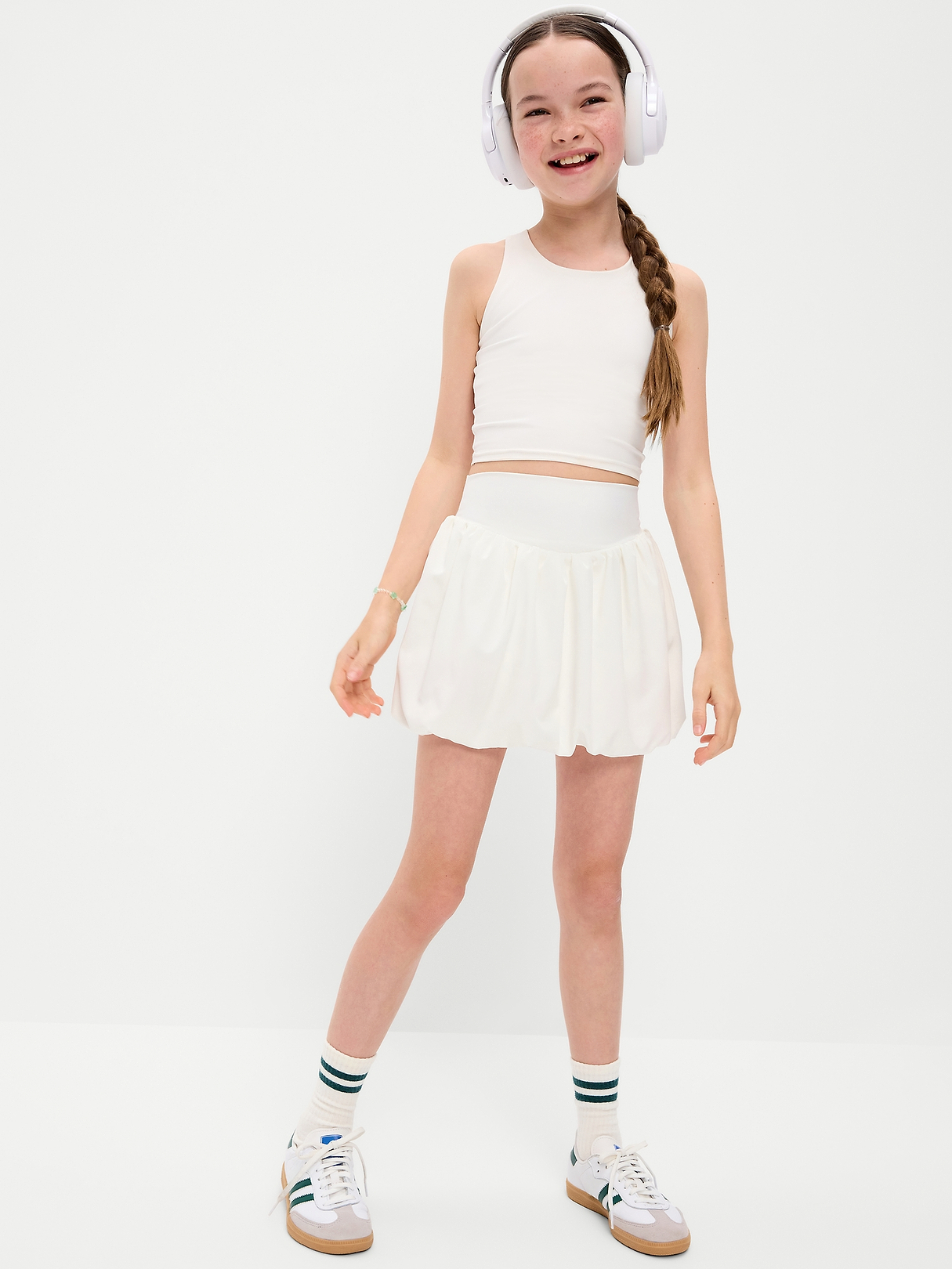 High-Waisted PowerSoft Bubble Skort for Girls | Old Navy