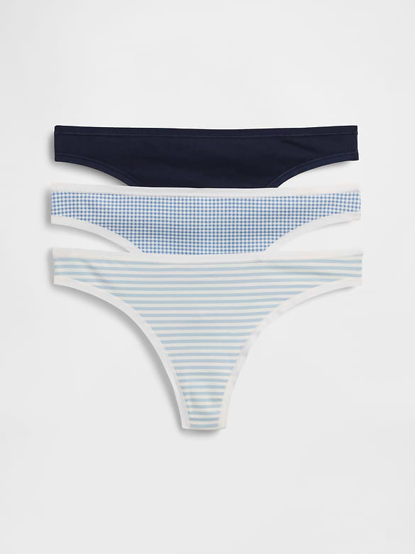 Organic Stretch Cotton Thong (3-Pack)