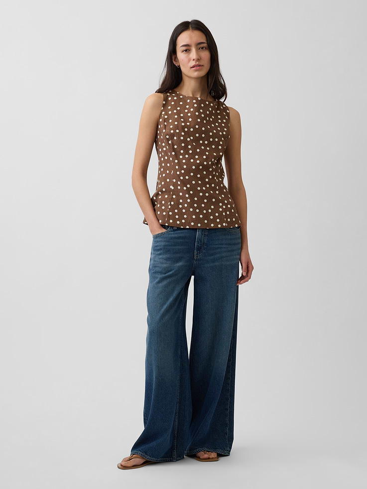 Image number 2 showing, Linen-Blend Boatneck Top