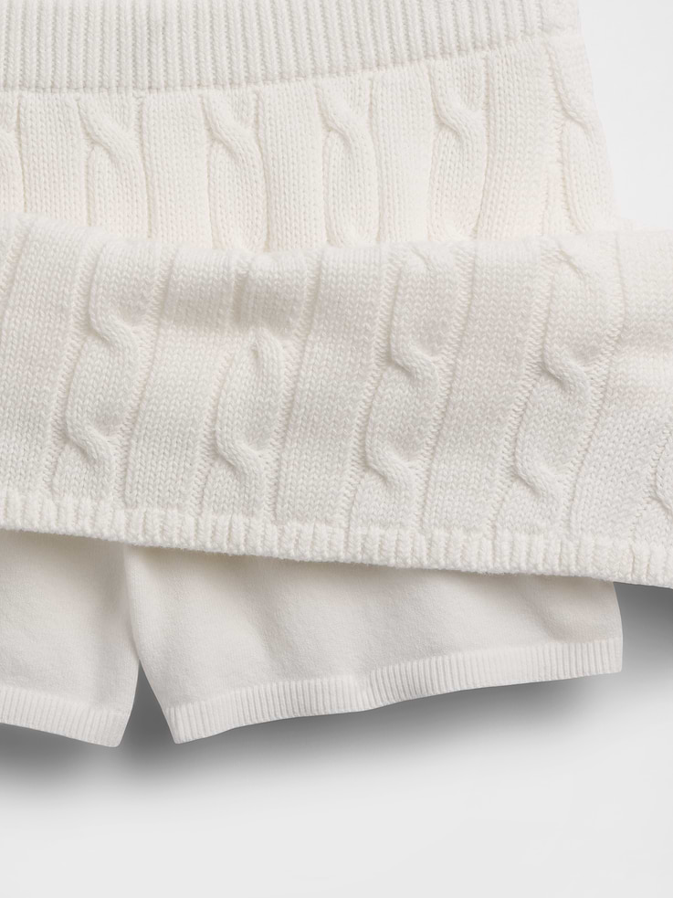 Image number 4 showing, 100% Cotton Cable-Knit Mini Skort