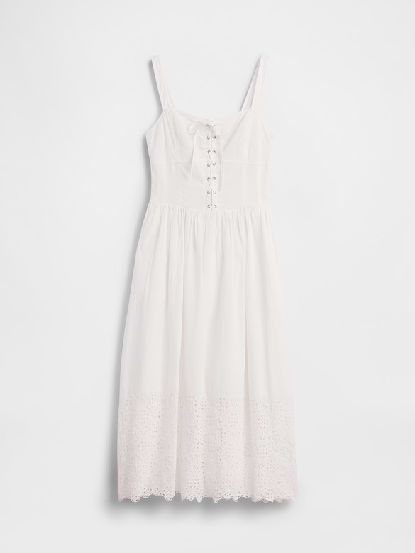 Lace-Up Corset Maxi Dress