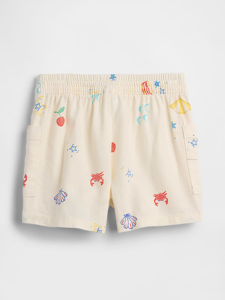 Image number 2 showing, babyGap Pull-On Linen-Blend Cargo Shorts