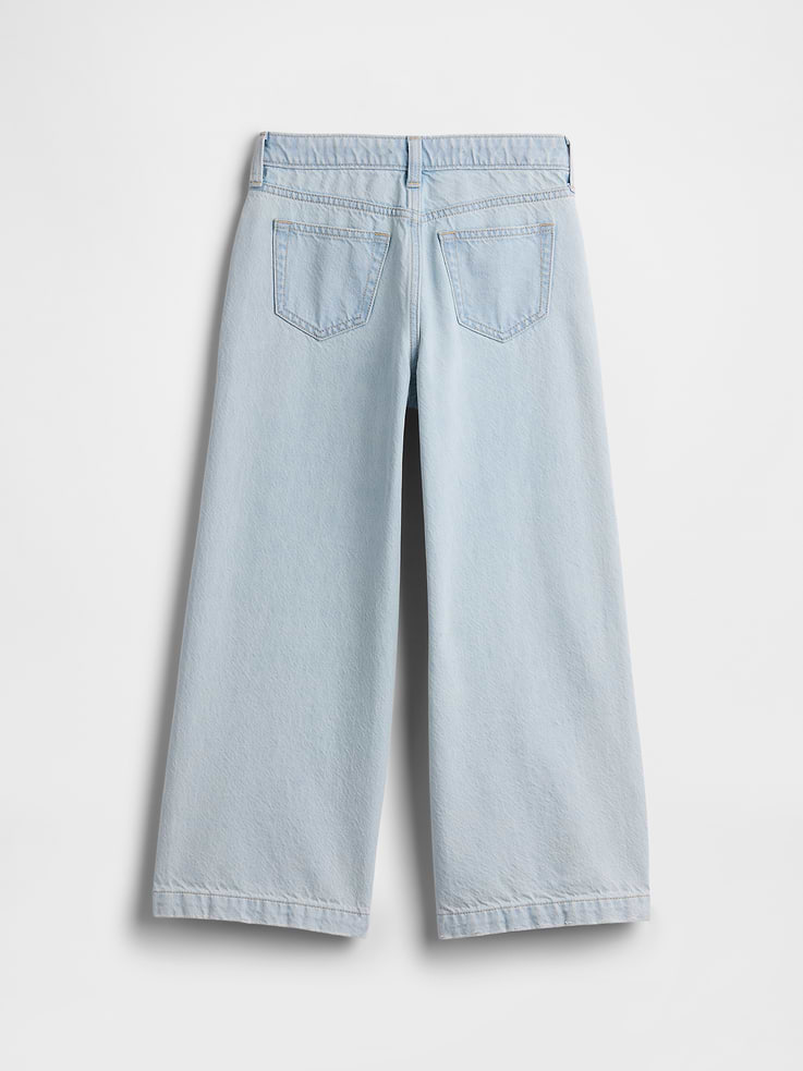 Image number 2 showing, Kids High Rise Wide-Leg Jeans