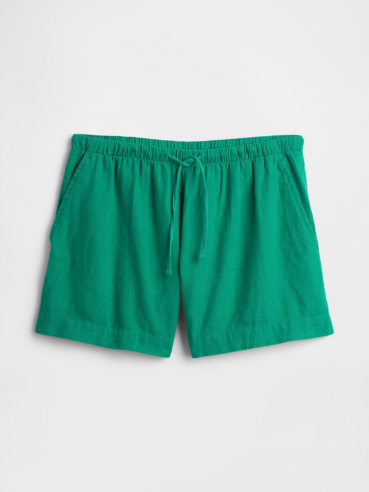 Image number 7 showing, 4" Pull-On Linen-Blend Shorts