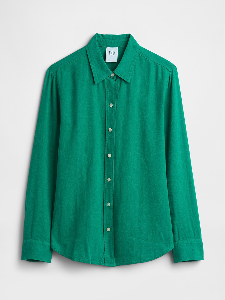 Image number 5 showing, Linen-Blend Easy Shirt