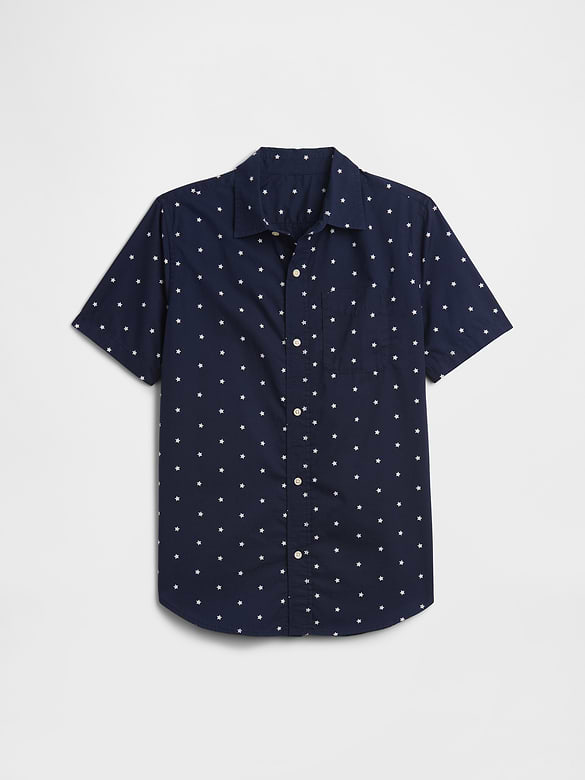 Kids Print Poplin Shirt
