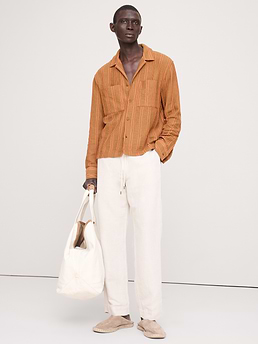 Striped Knit Resort Shirt