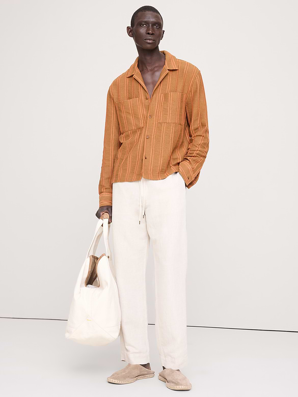 Striped Knit Resort Shirt