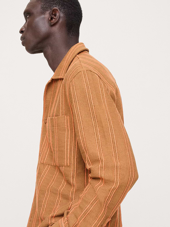 Striped Knit Resort Shirt