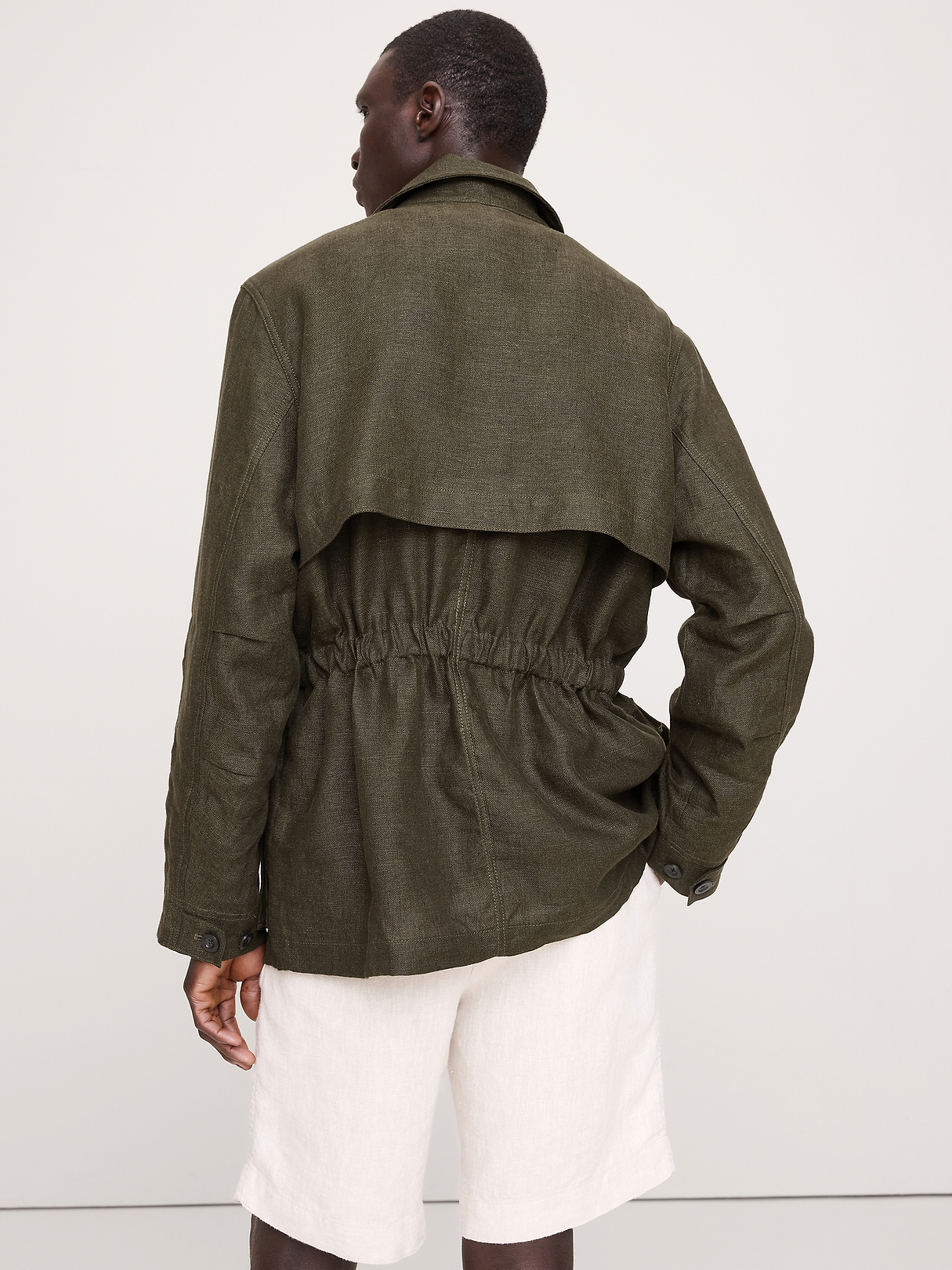 Linen Canvas Utility Jacket | Banana Republic