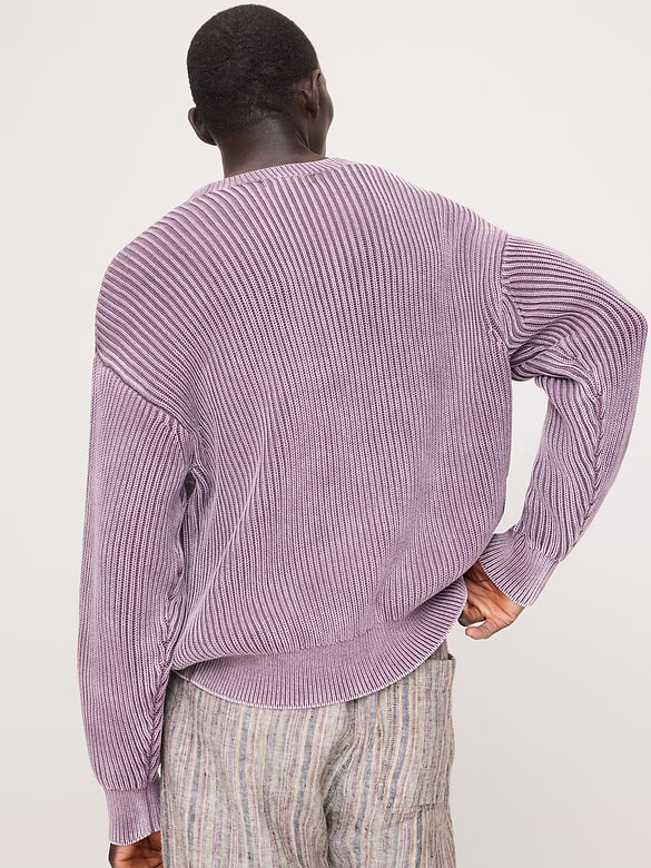 Ribbed Cotton Crew-Neck Sweater
