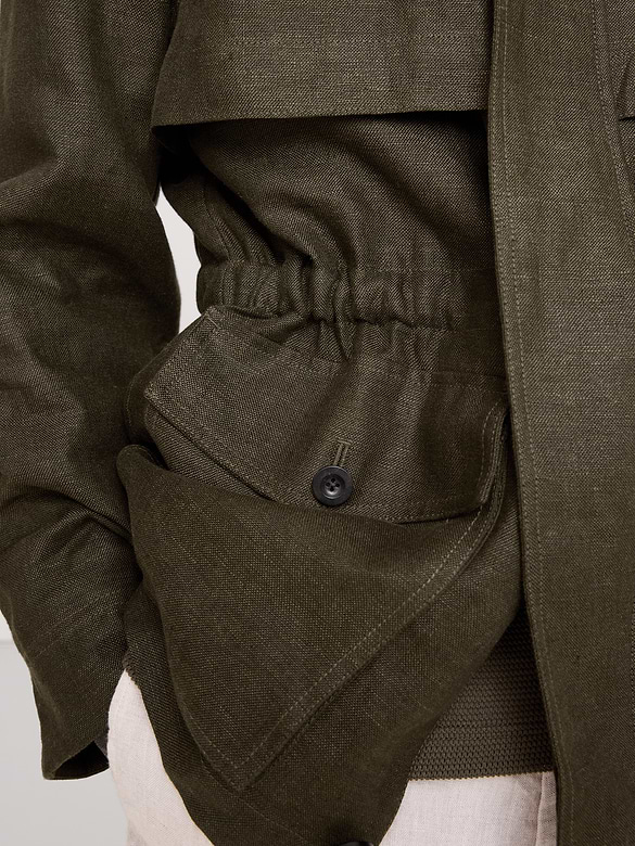 Linen Canvas Utility Jacket