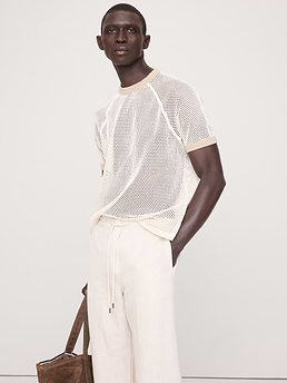 Cotton Mesh T-Shirt