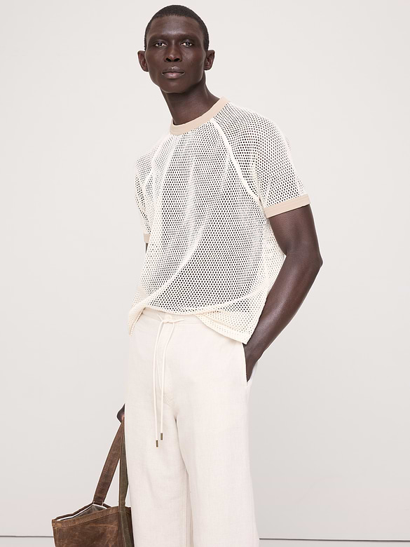 Cotton Mesh T-Shirt