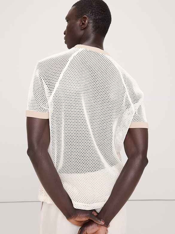Cotton Mesh T-Shirt