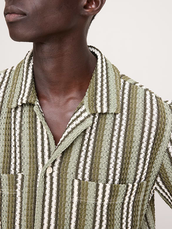 Textured Stripe Resort Shirt