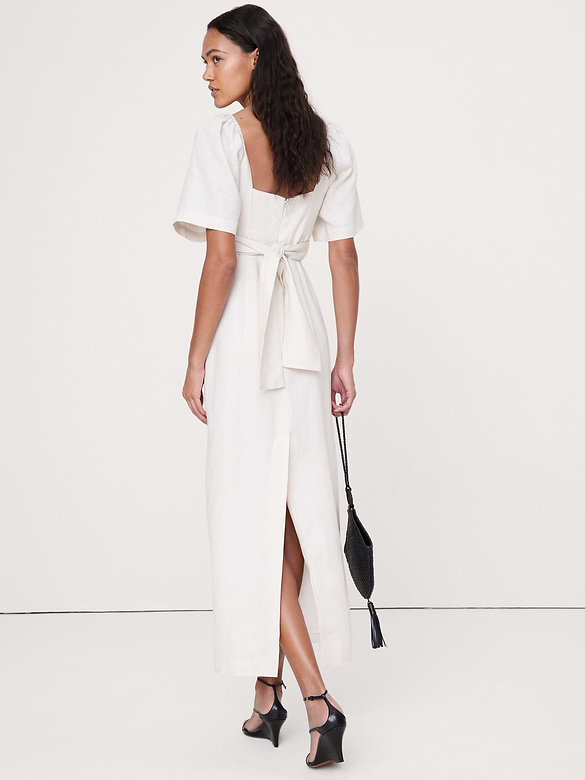 Linen Sweetheart Maxi Dress
