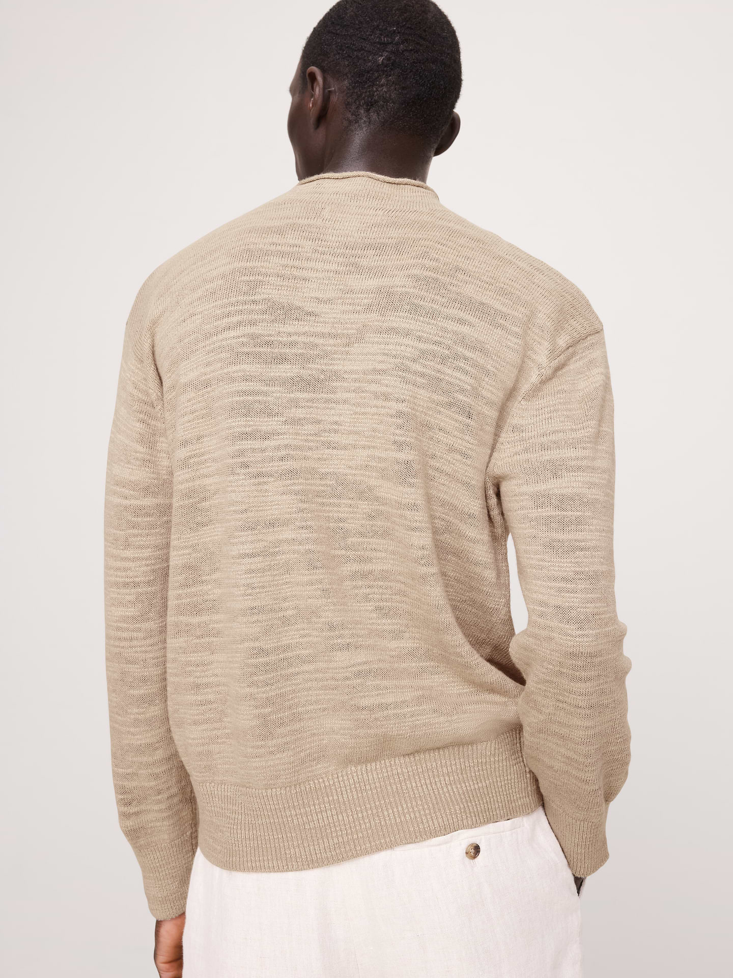 L'image numéro 2 présente Chandail à encolure roulée en tricot de mélange de coton flammé