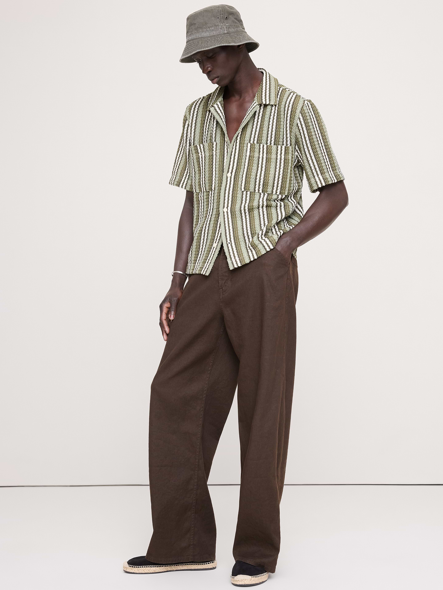 Image number 1 showing, Textured Stripe Resort Shirt