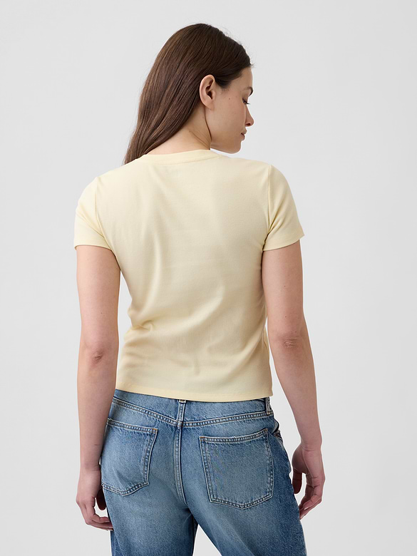 Ribbed Button-Up Top