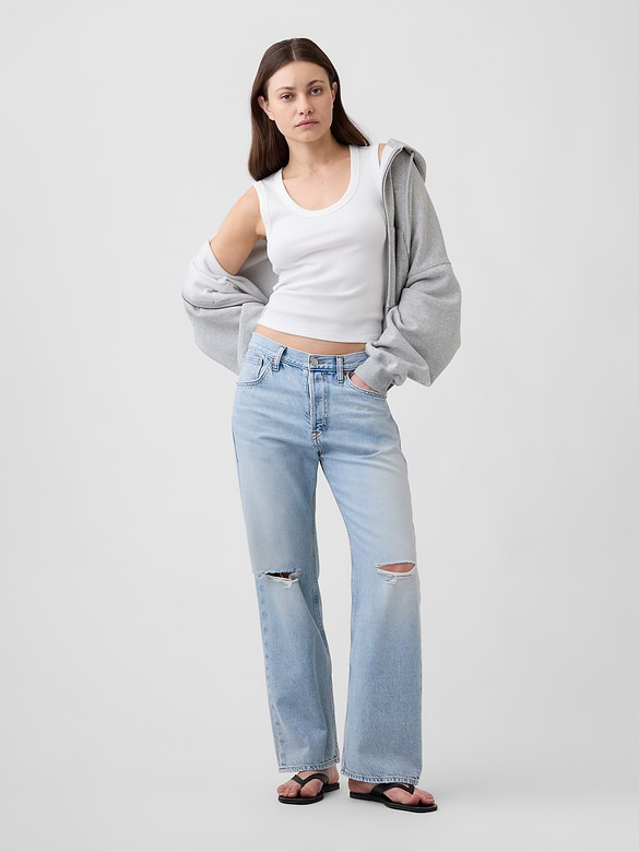 Ribbed Scoopneck Tank Top