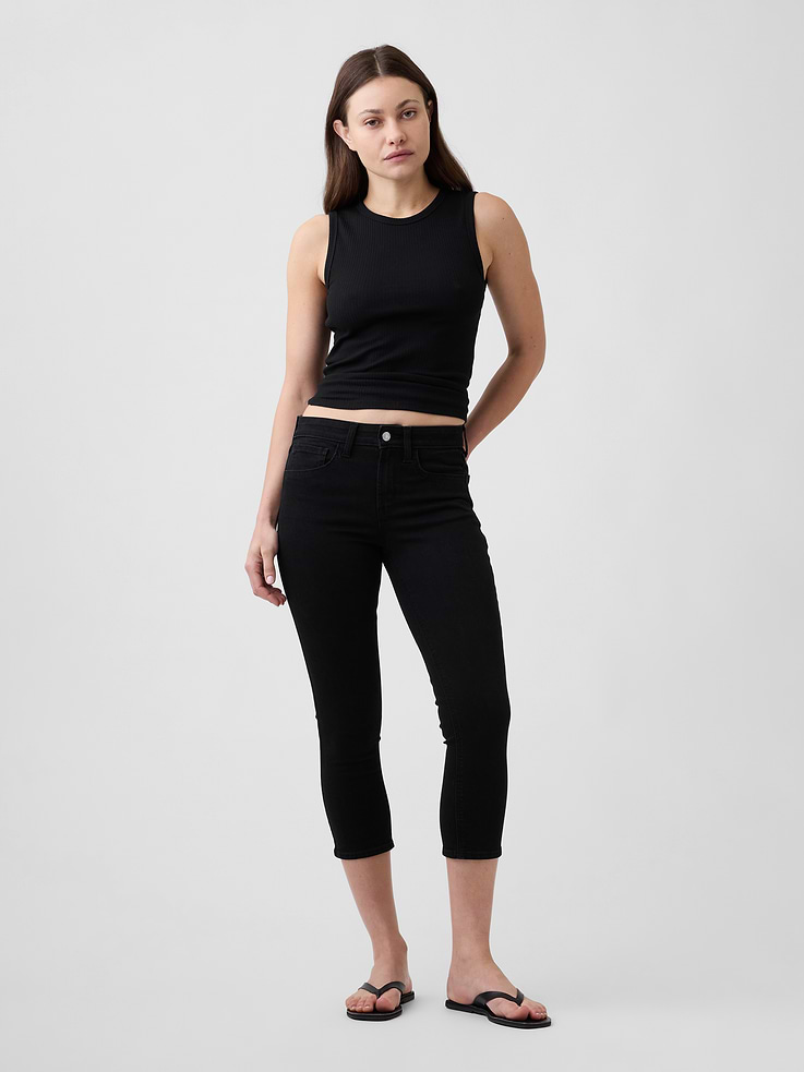Image number 1 showing, Mid Rise Universal Capri Jeans