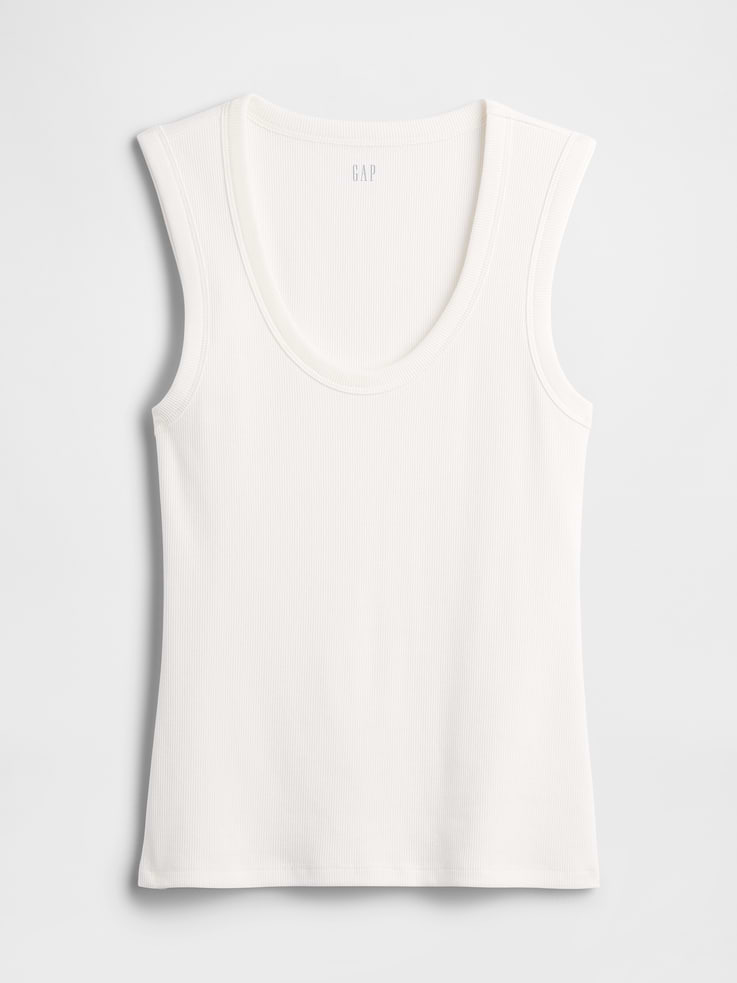 Image number 5 showing, Ribbed Scoopneck Tank Top