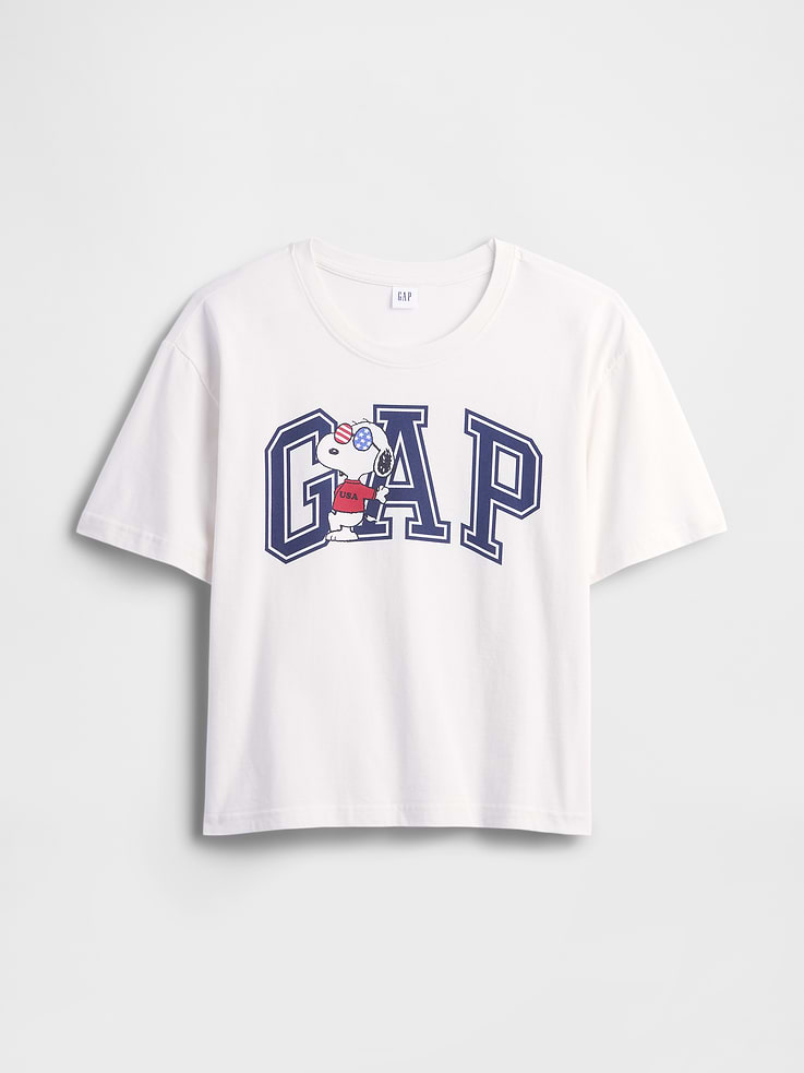 Image number 5 showing, Peanuts Oversized Gap Americana Logo T-Shirt