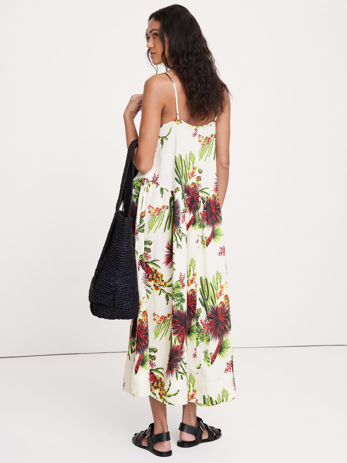 Image number 5 showing, Linen Drop-Waist Maxi Dress