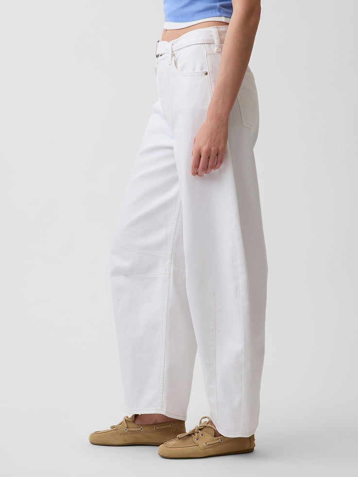 Image number 3 showing, High Rise UltraSoft Belted Horseshoe Jeans
