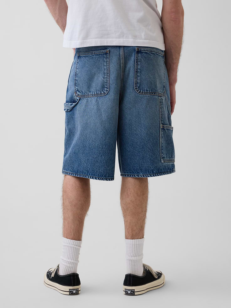 Image number 4 showing, 10.5" Baggy Denim Carpenter Shorts