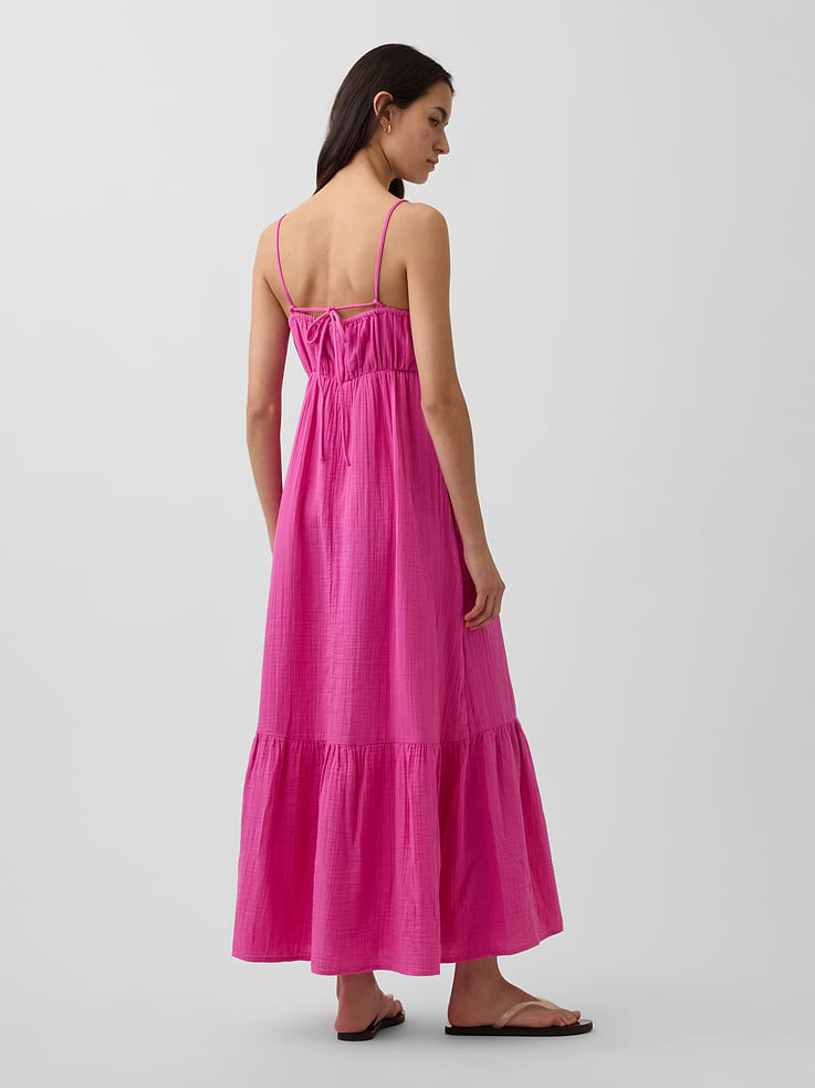 Image number 2 showing, Cotton Gauze Tiered Empire Waist Dress