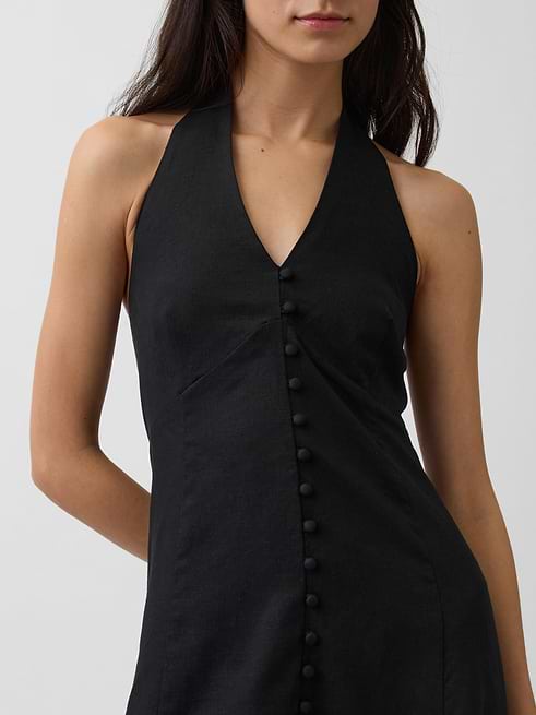 gap black dress Womens Smocked Waist Maxi Dress, 1, X-Small Petite at Amazon Women's Clothing store Ruffled hem with lace trim Summer Checklist Black Dresses |