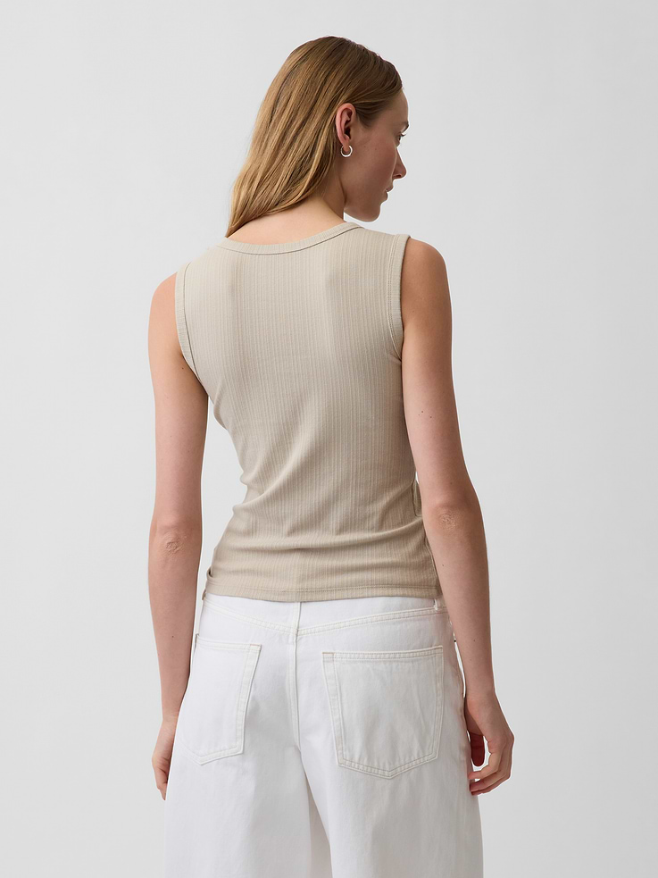 Image number 3 showing, Variegated Rib Tank Top
