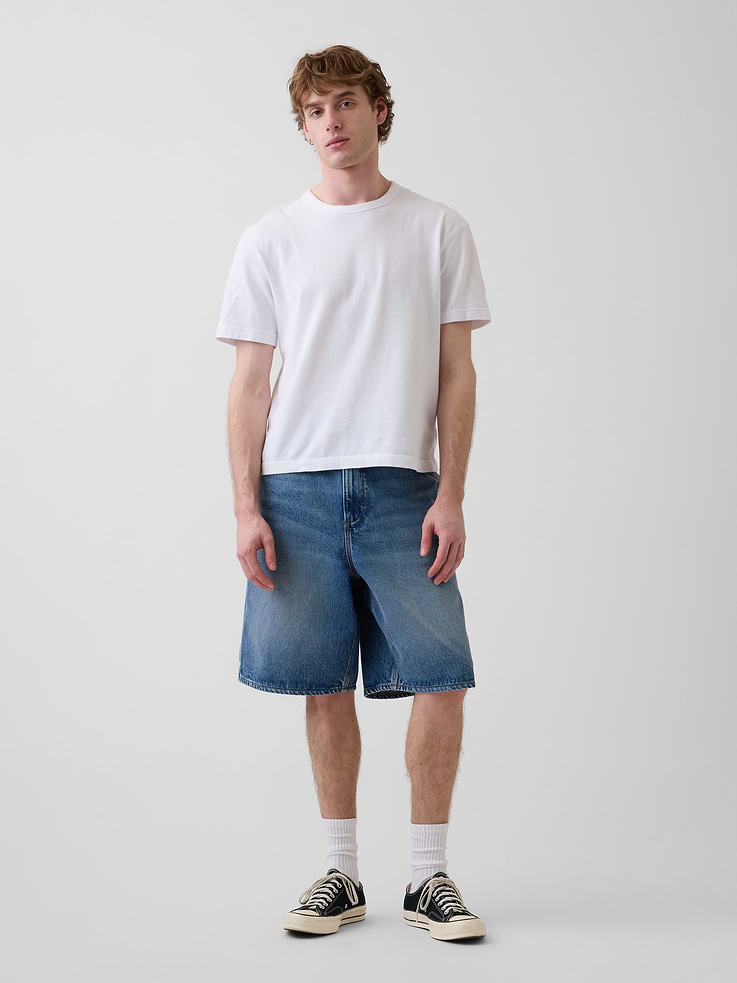 Image number 6 showing, 10.5" Baggy Denim Carpenter Shorts
