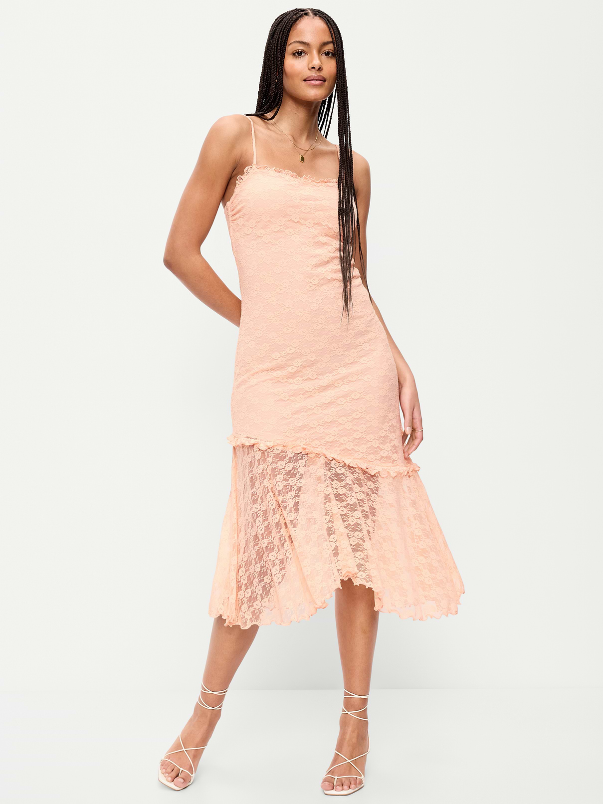 Fit & Flare Lace Midi Dress