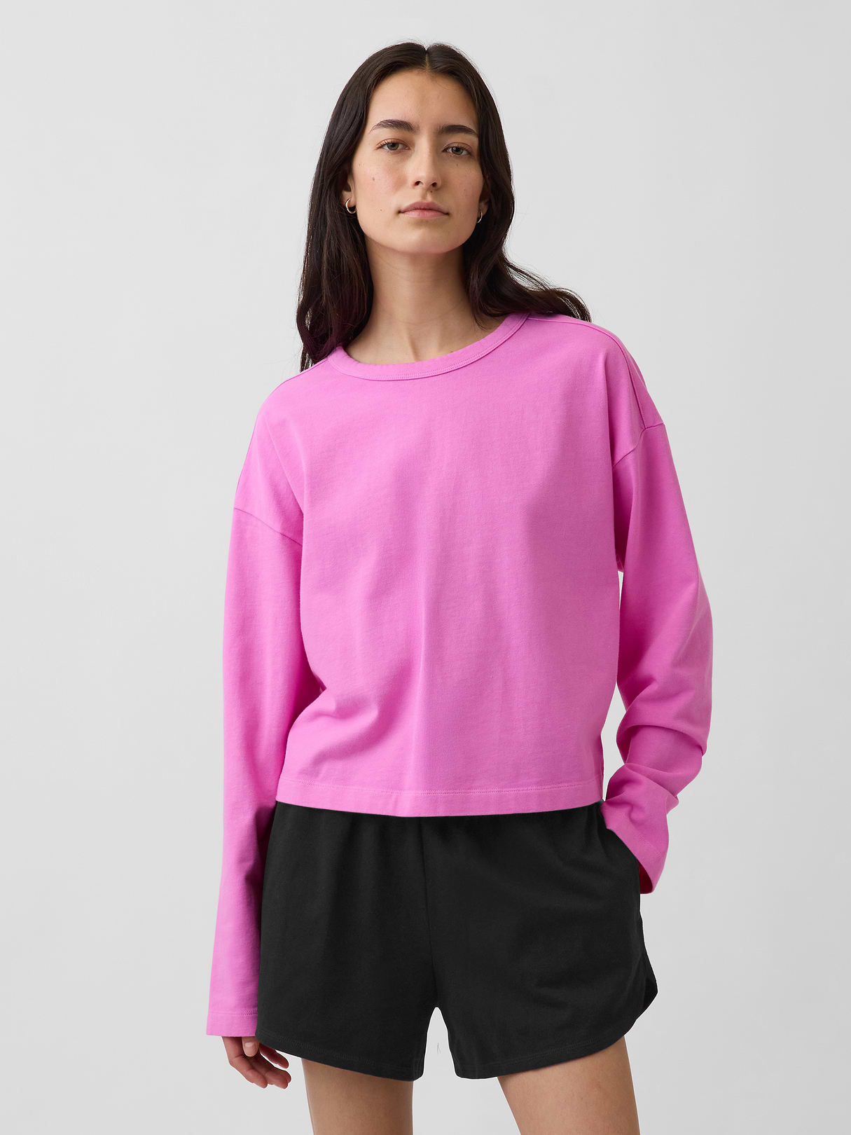 Gap Knit Oversized Crop T-Shirt (2)