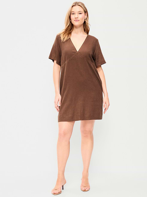 red women's dress Bombshell Mini | | Womens 2-in-1 Satin Wedding Dress Multipacks Womens Dresses Under Length:58 in group_size:standard:3-4-sleeve-cascade-wrap-dress-2l13007-bordeaux