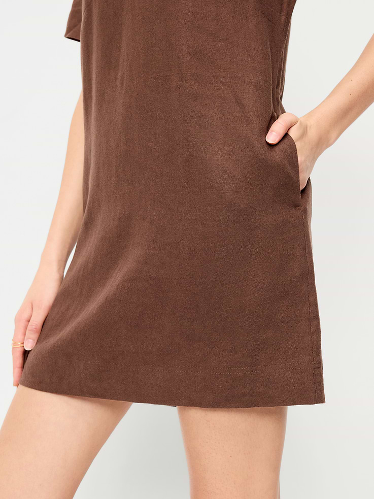 Image number 5 showing, Short-Sleeve V-Neck Mini Shift Dress