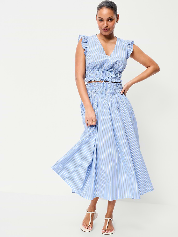 Image number 3 showing, Flutter-Sleeve Poplin Top