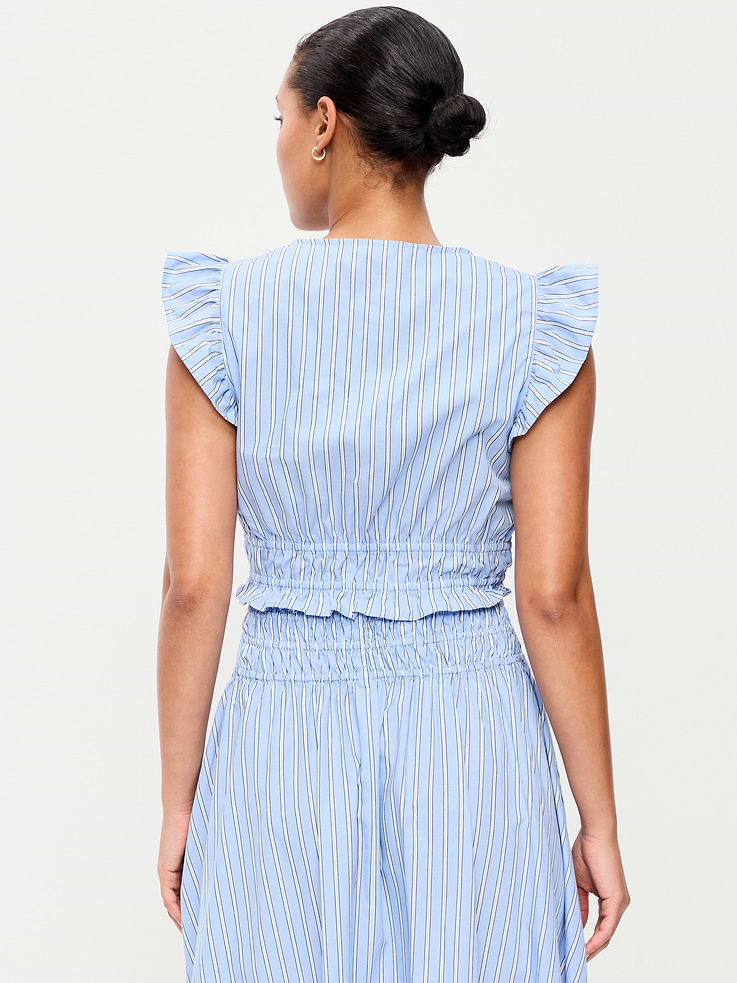 Image number 2 showing, Flutter-Sleeve Poplin Top