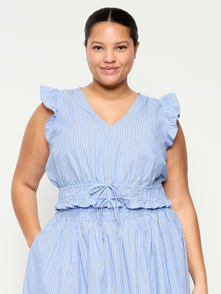 Image number 7 showing, Flutter-Sleeve Poplin Top